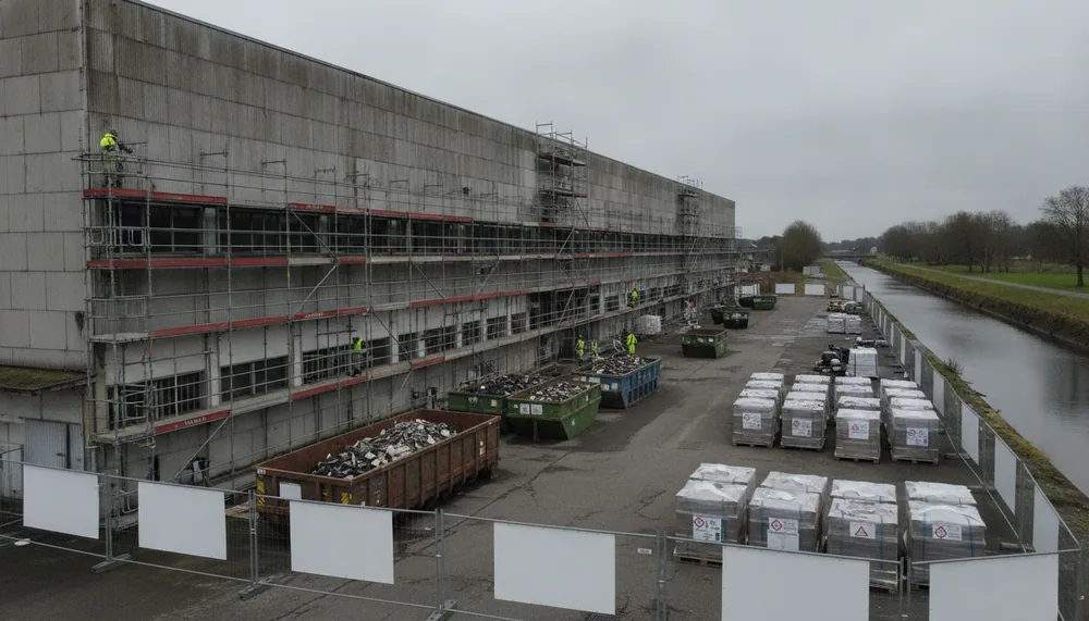 Ancien bâtiment industriel de Châteaulin curé avant reconversion